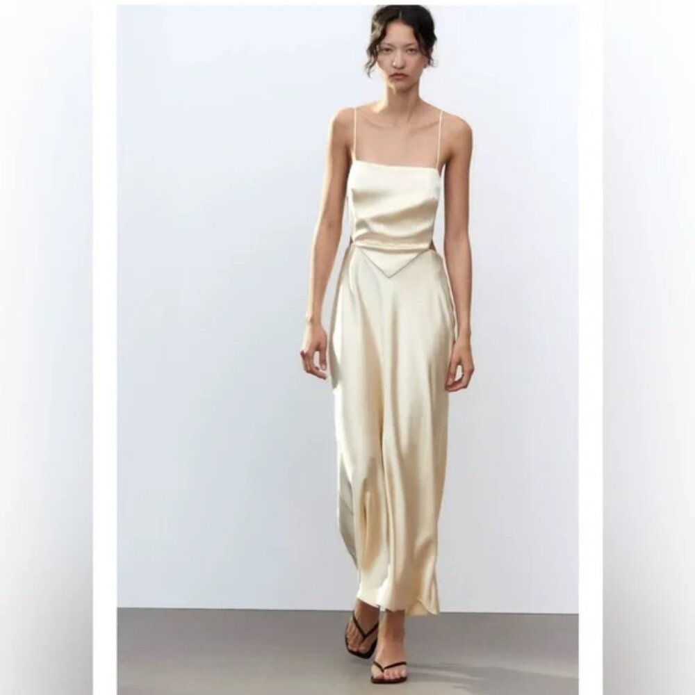 satin wrap dress